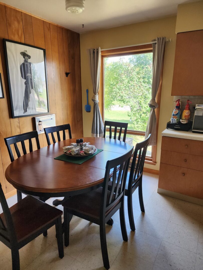 Wooden Dining Table With Chairs