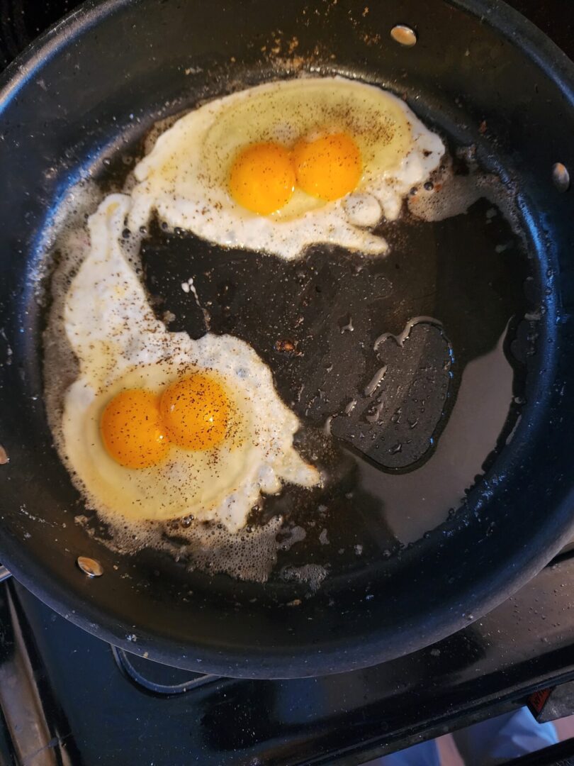 Preparing Omelet at Hunting Location