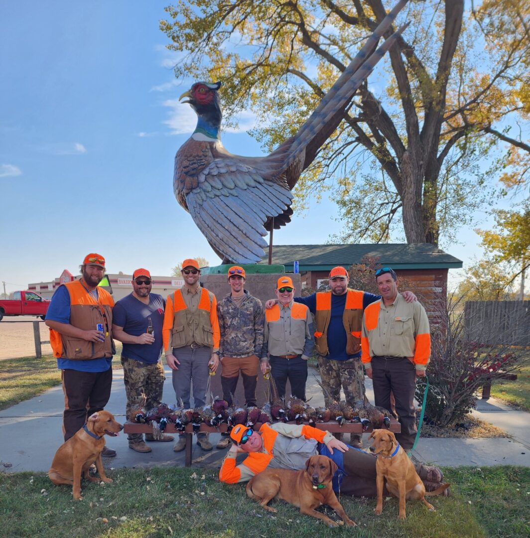 The Hunting Team with Dogs and Birds