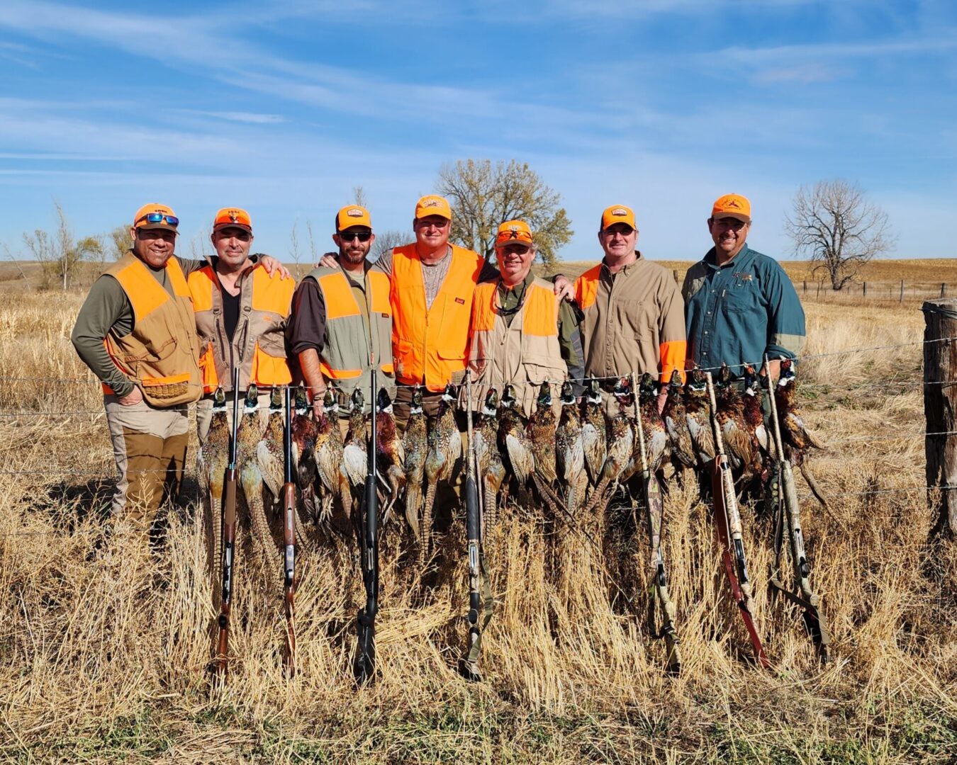 Hunting Team with Birds and Guns