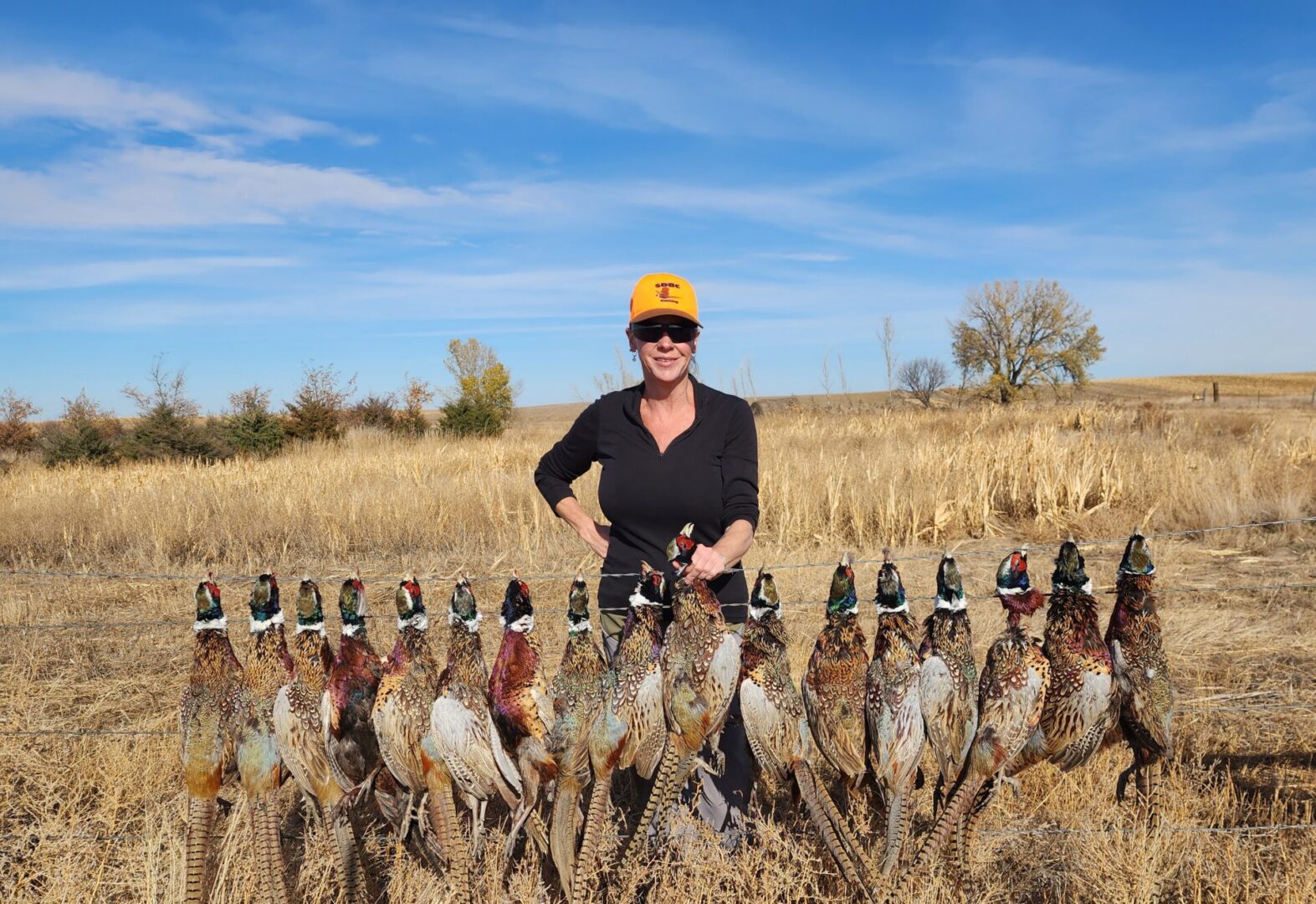 Women with Birds at Hunting Field